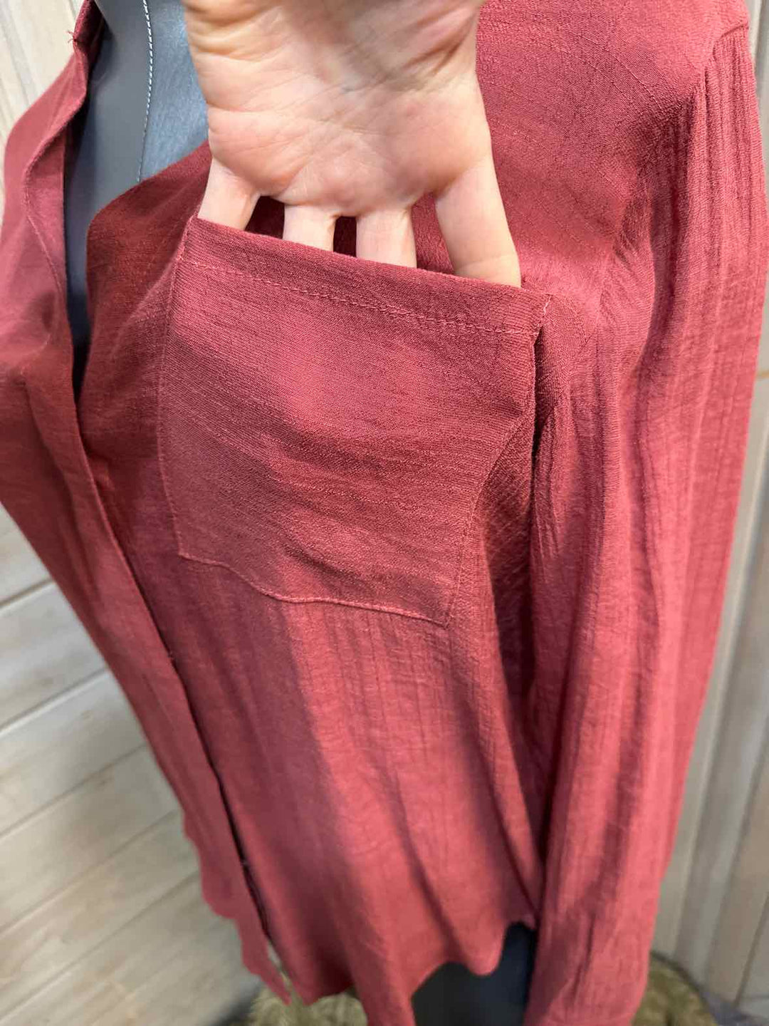 M - Blush J Button Down