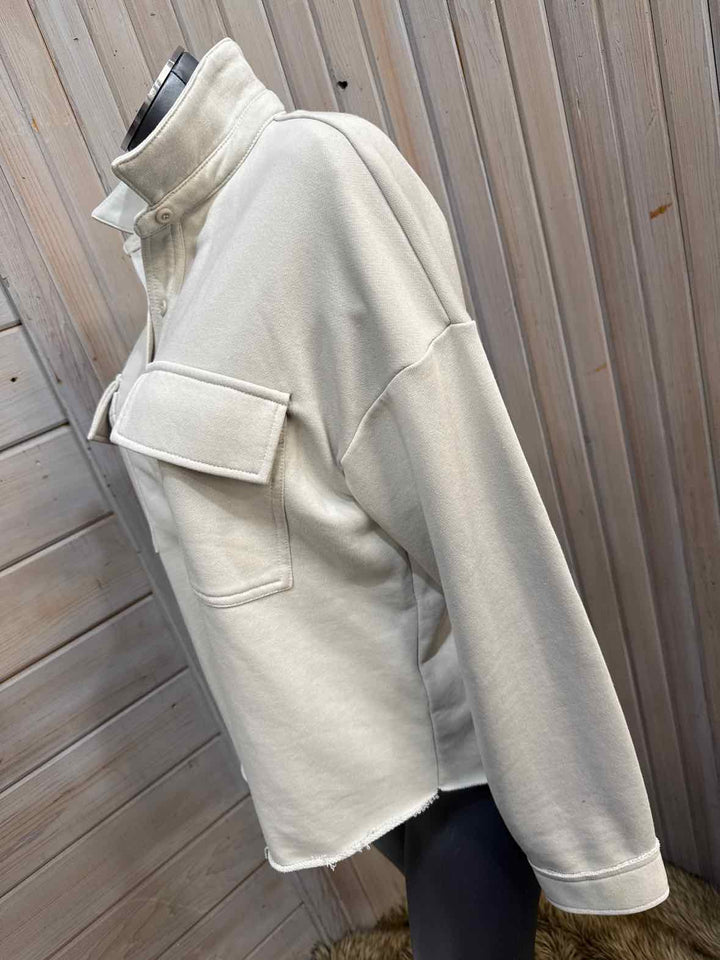 S - Blue Blush Shacket