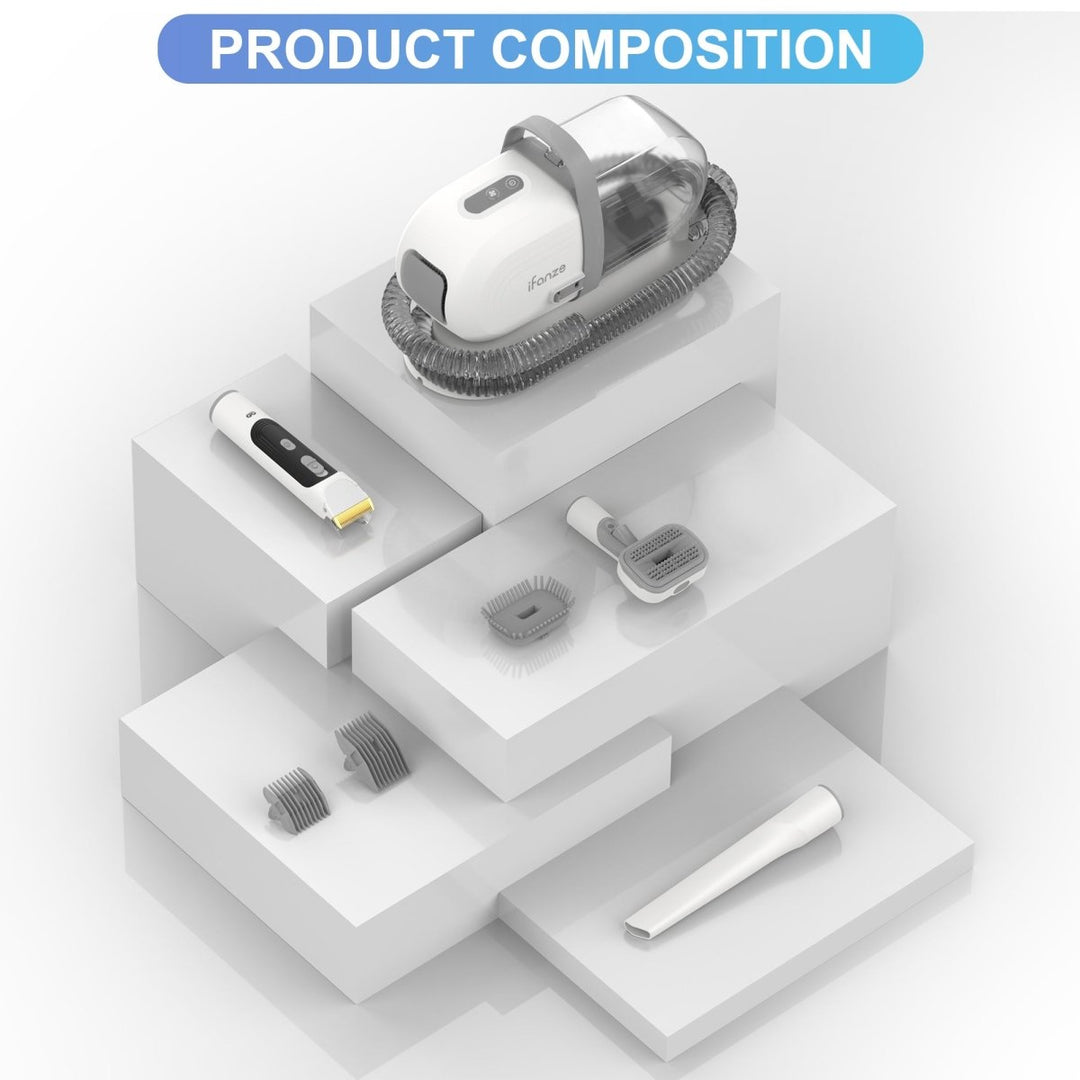 14Kpa Dog Grooming Kit & Vacuum, 2.5L Pet Hair Vacuum Suction