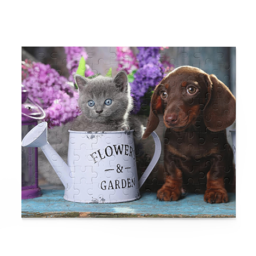 Dachshund & Kitten Puzzle (120, 252, 500-Piece)