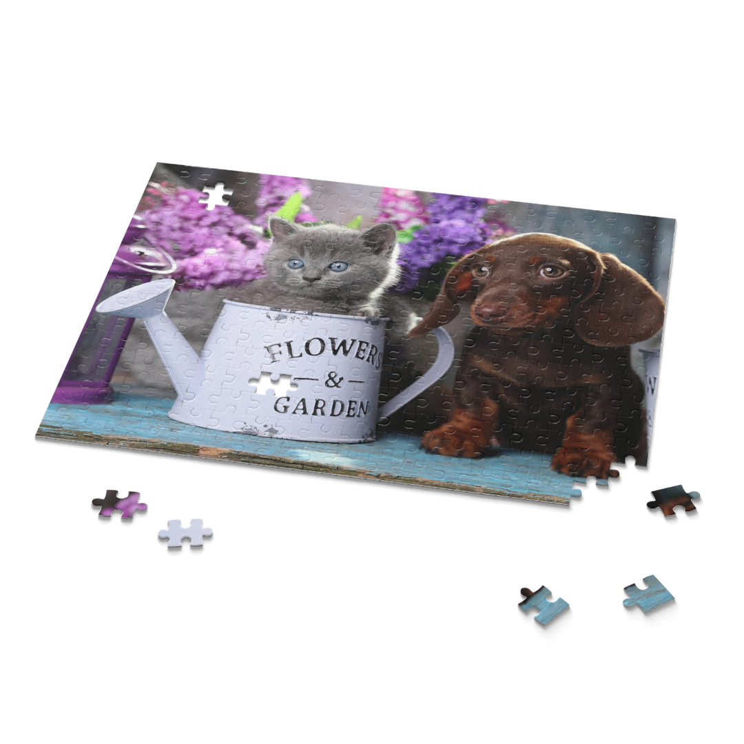 Dachshund & Kitten Puzzle (120, 252, 500-Piece)