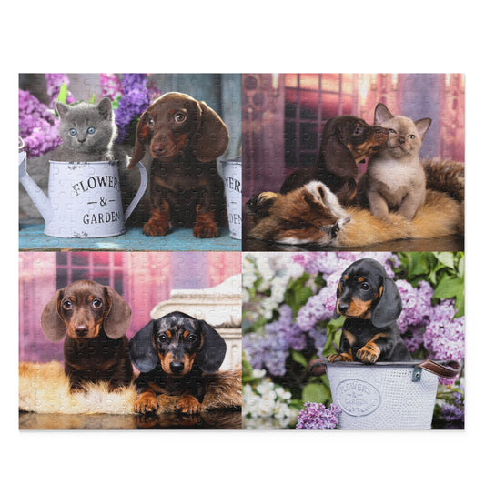 Dachshund & Kitten Puzzle (120, 252, 500-Piece)