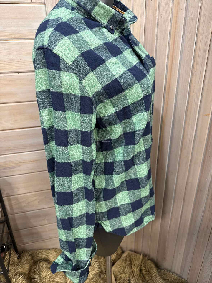 M - Denim & Flower Button Down