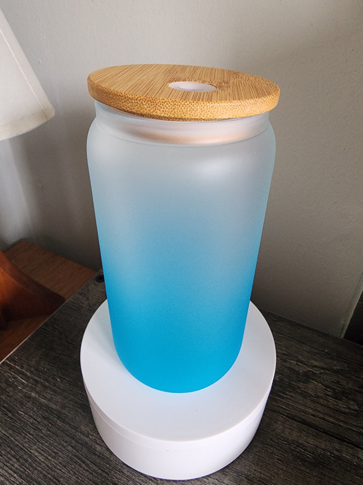 16 oz Ombre Frosted Glass