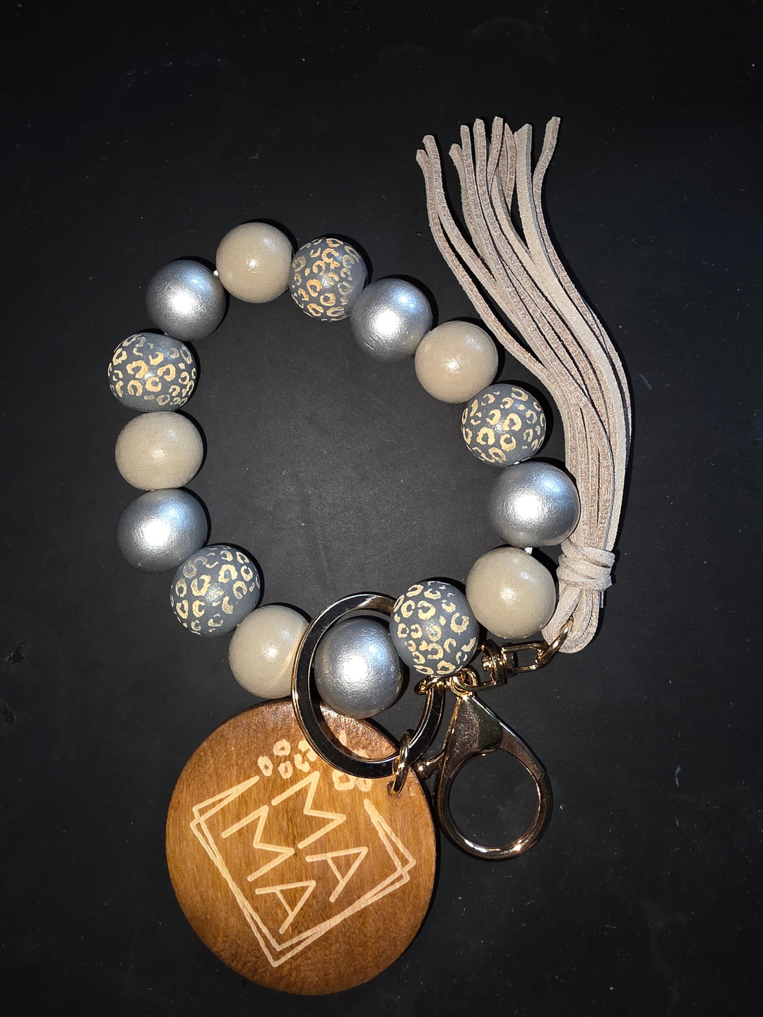 Wooden Mama Wristlet(Multiple Colors)