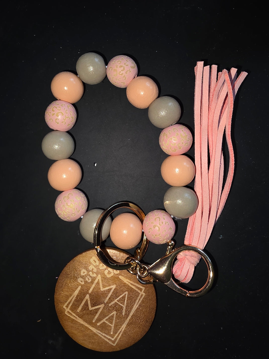 Wooden Mama Wristlet(Multiple Colors)