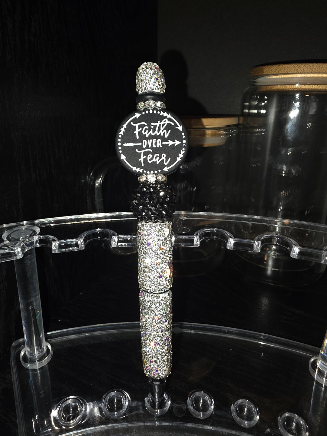 Faith Over Fear Rhinestone Pen
