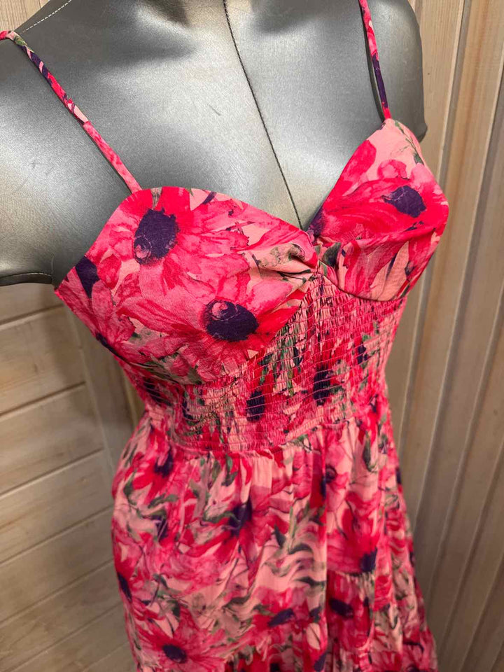 S - Pink Floral Dress