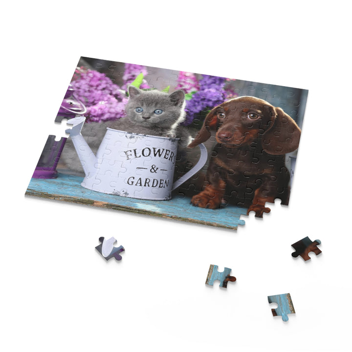 Dachshund & Kitten Puzzle (120, 252, 500-Piece)