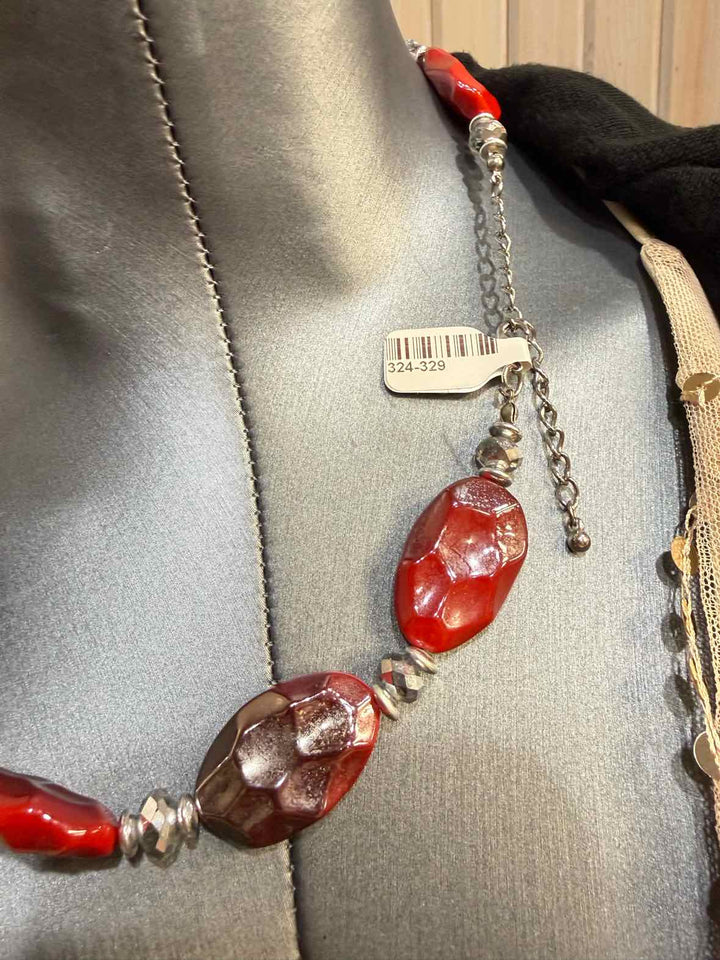 Jewelry - Red & Silver Necklace