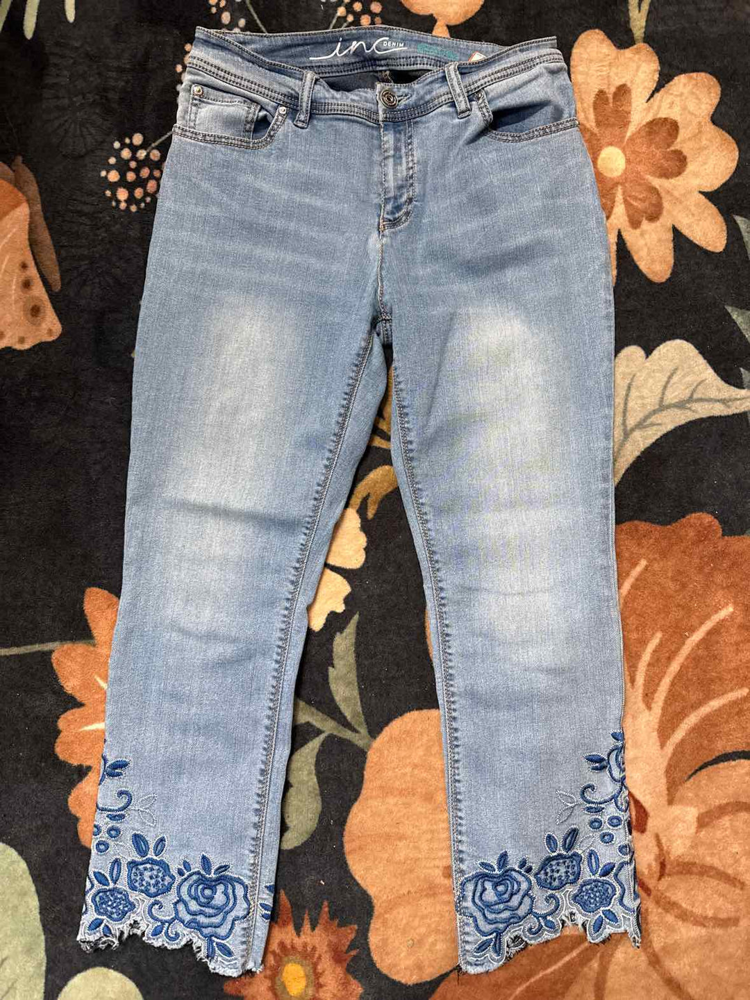 8 - INC Embroidered Capri