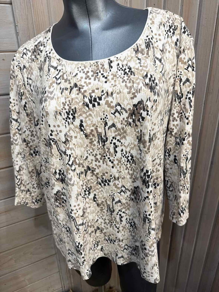 3X - Karen Scott 3/4 Sleeve