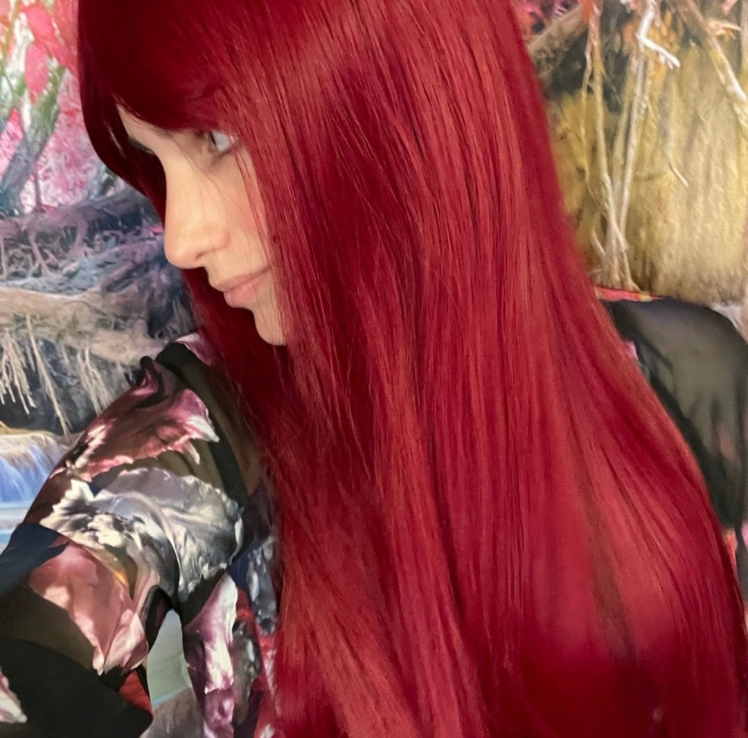 Long Vibrant Red Wig