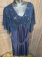 3X - Navy Shimmer Star Dress