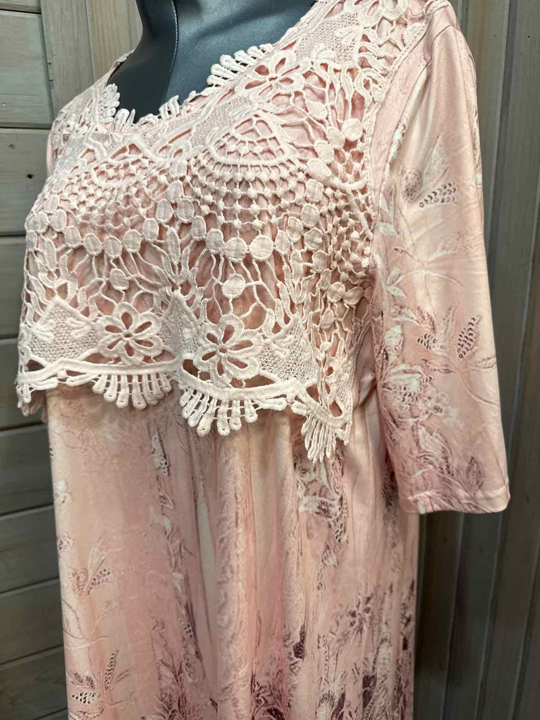 1X - Pink Floral Dress