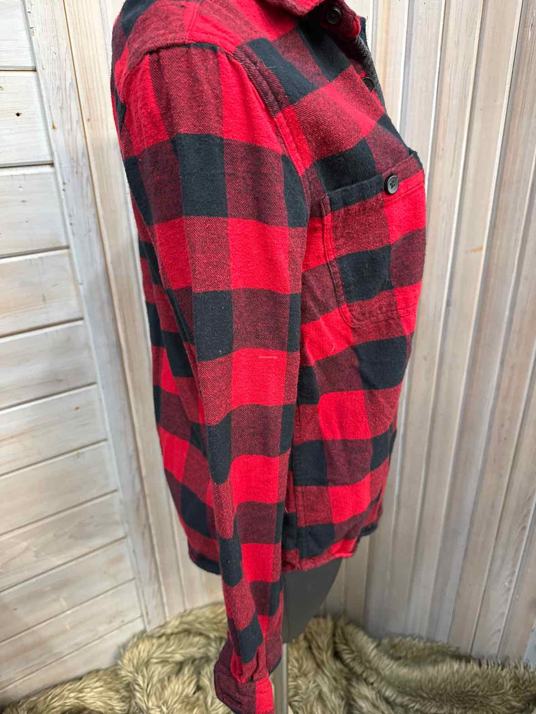 M - Denim & Flower Button Down