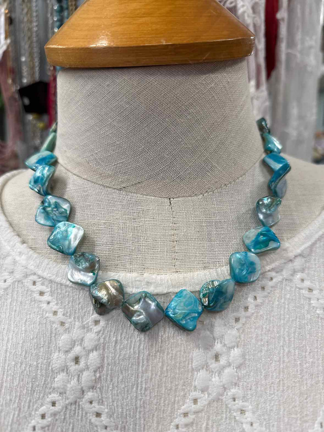 Jewelry - Shell Necklace with Matching Earrings