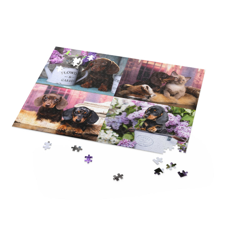 Dachshund & Kitten Puzzle (120, 252, 500-Piece)