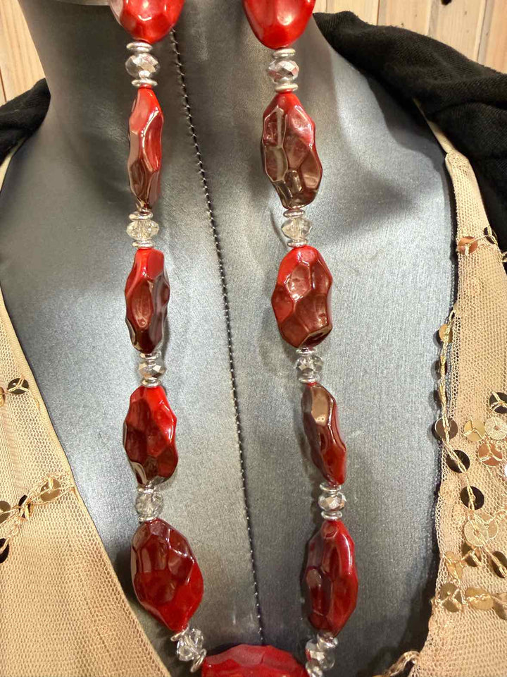 Jewelry - Red & Silver Necklace