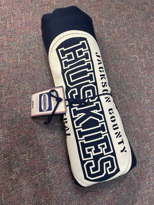 Navy Huskies Blanket