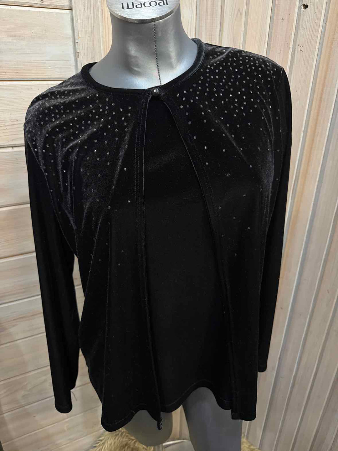 M - Notations Faux Cardigan Top