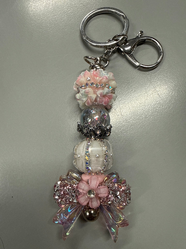 Pink Bow Keychain