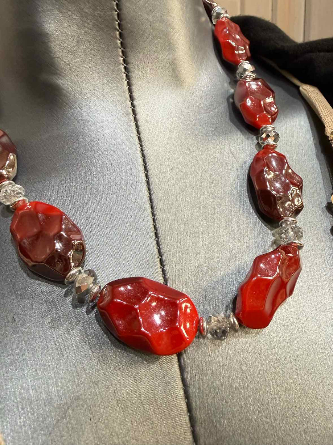 Jewelry - Red & Silver Necklace