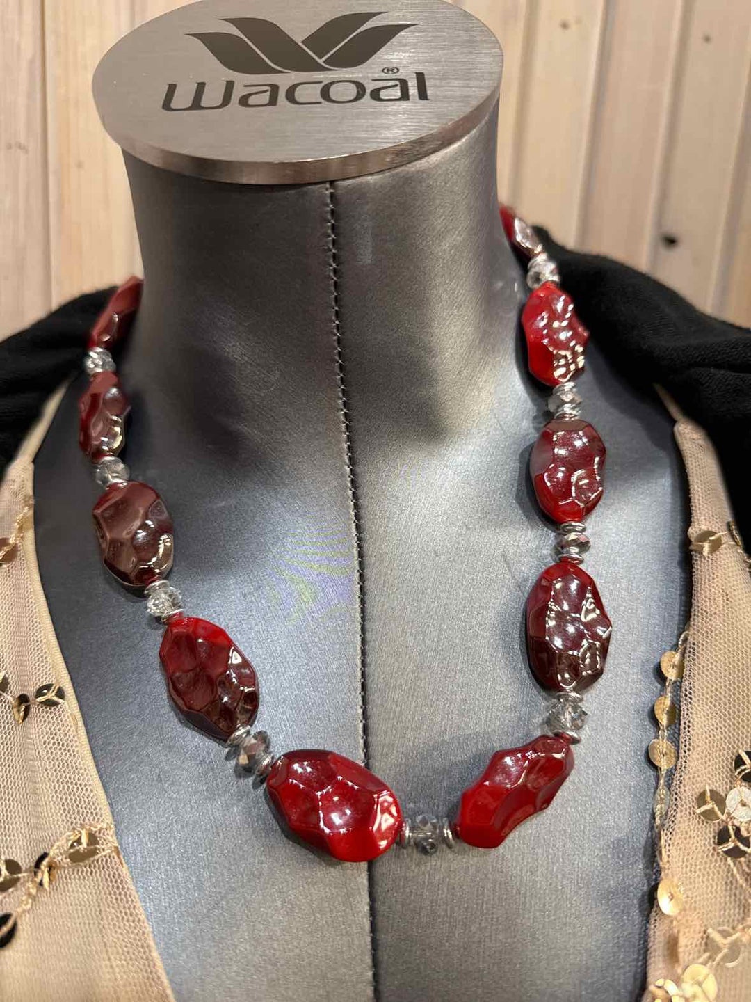 Jewelry - Red & Silver Necklace