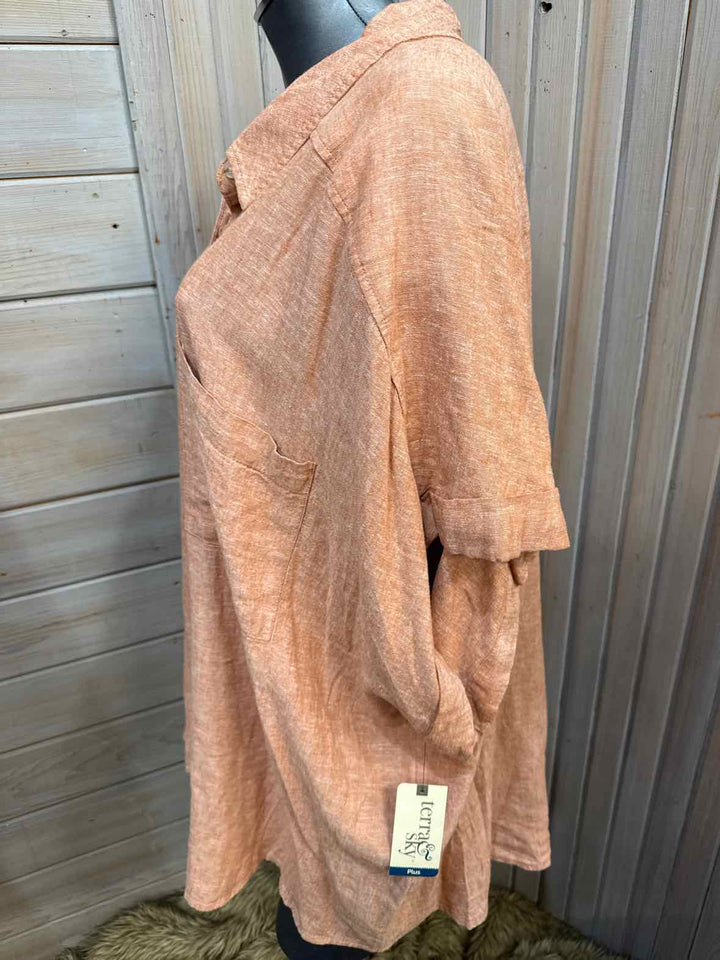 3X - terra & sky Button Down