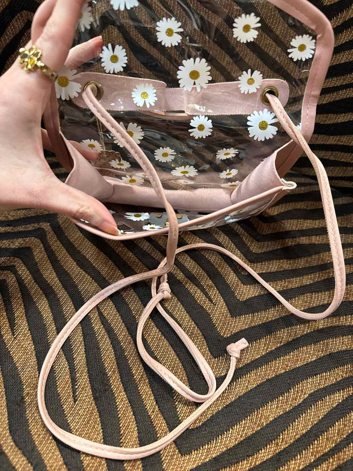 Purse - Clear Floral Crossbody