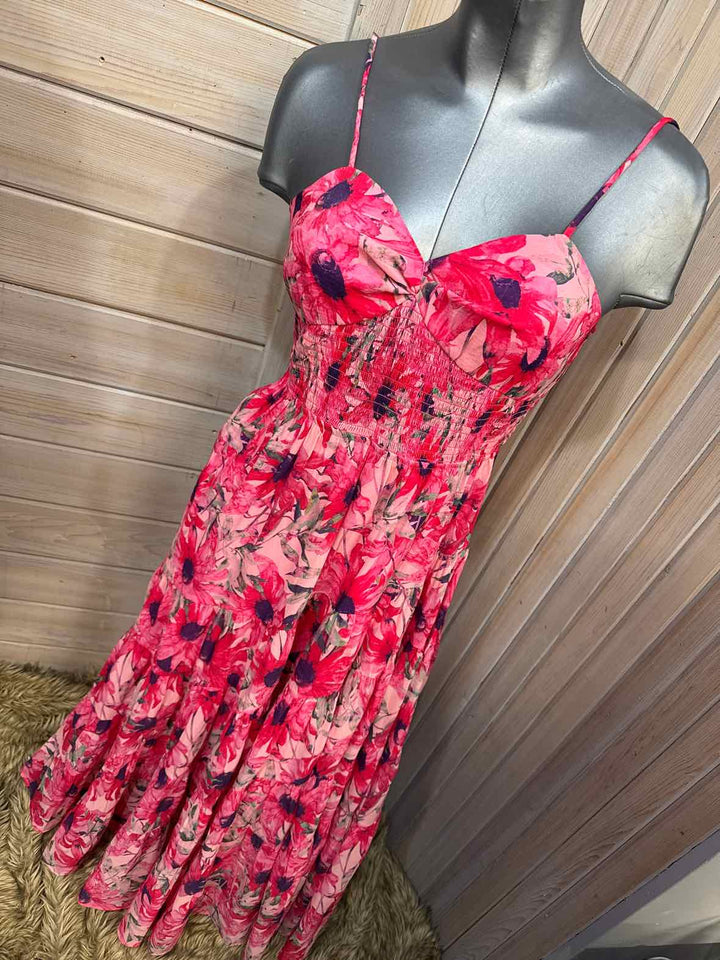 S - Pink Floral Dress