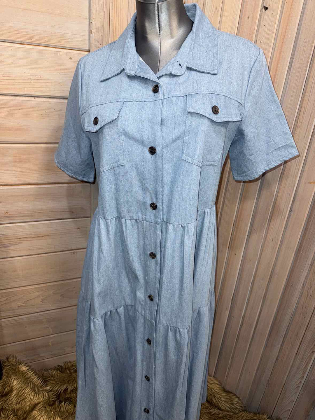 L - Denim Dress
