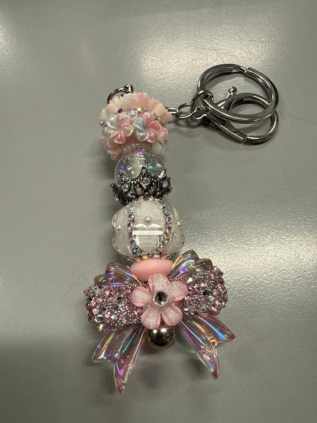 Pink Bow Keychain