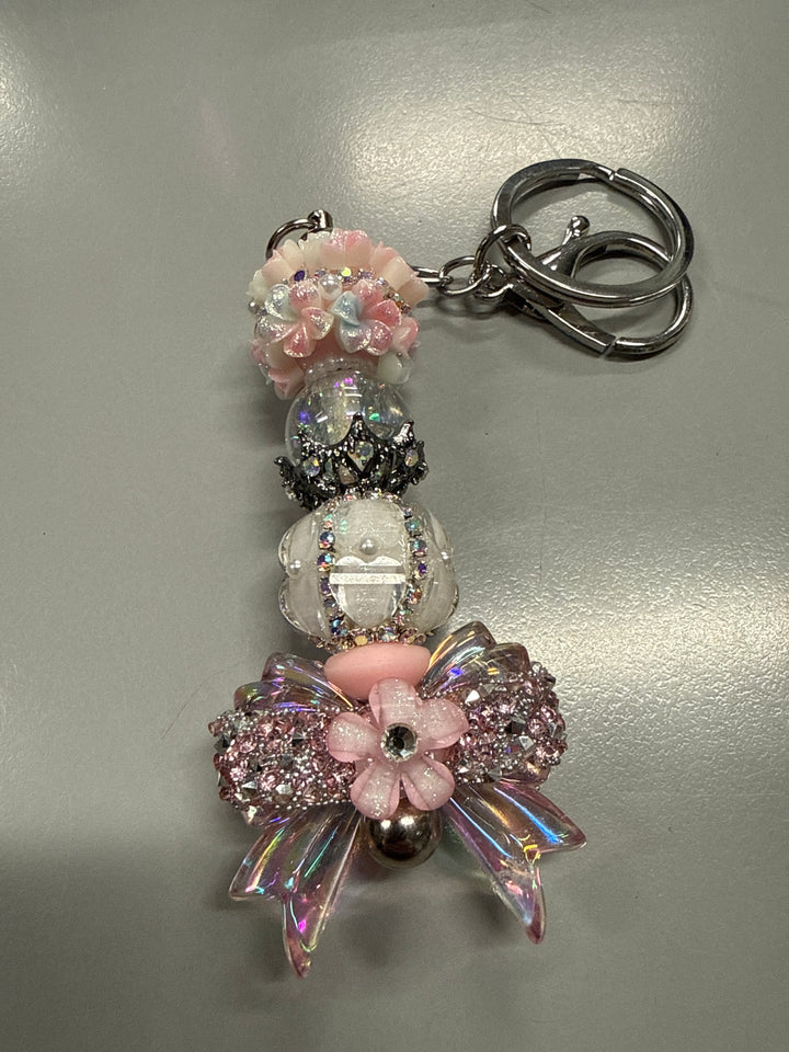 Pink Bow Keychain