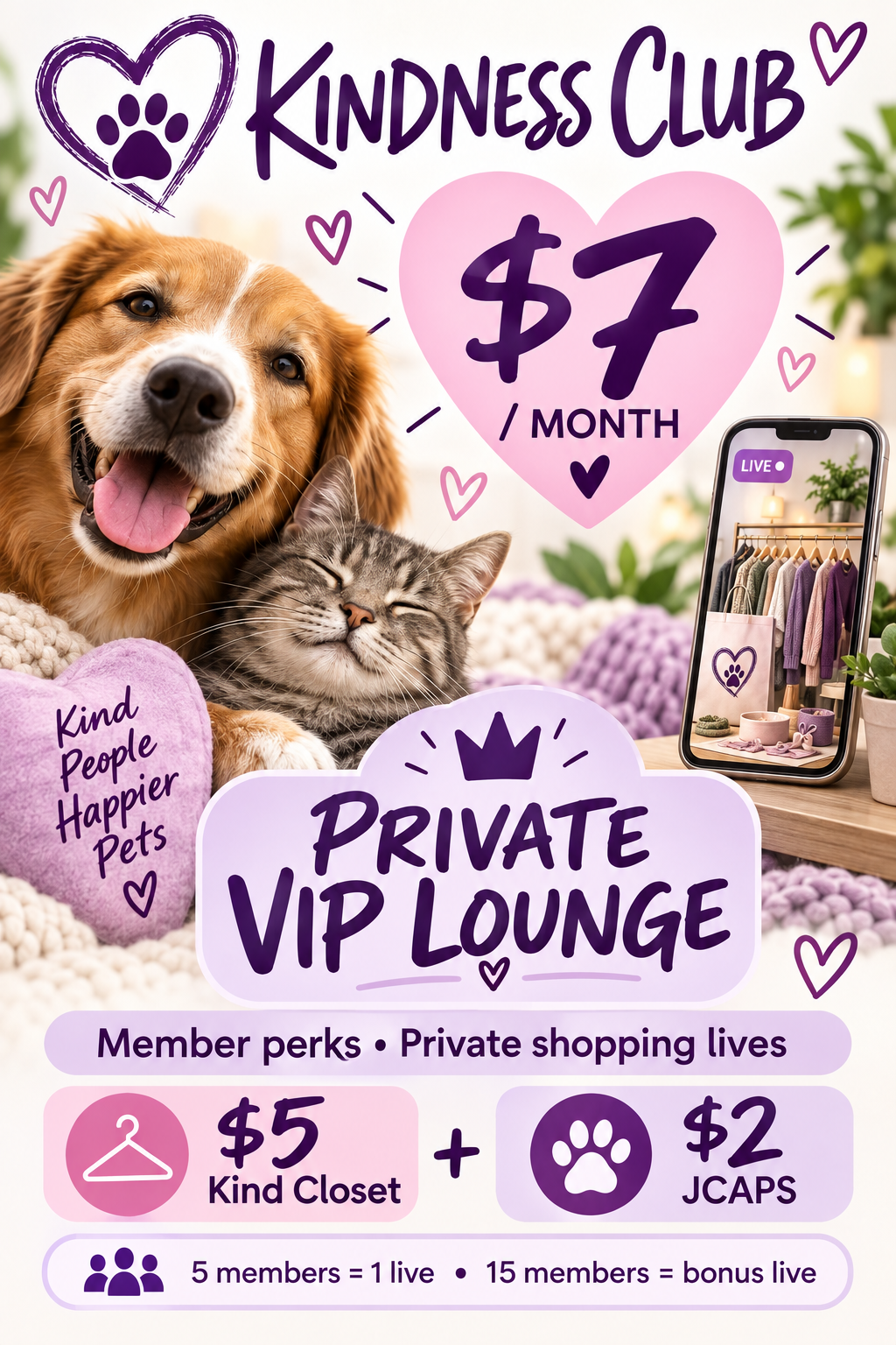 Kindness Club | Monthly Membership 💜🐾