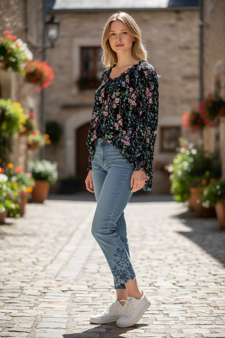 8 - INC Embroidered Capri