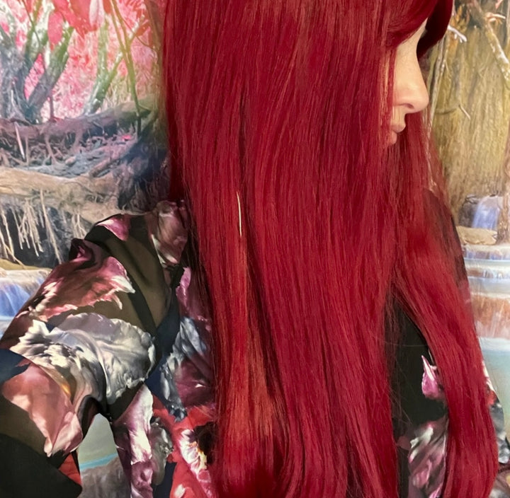 Long Vibrant Red Wig