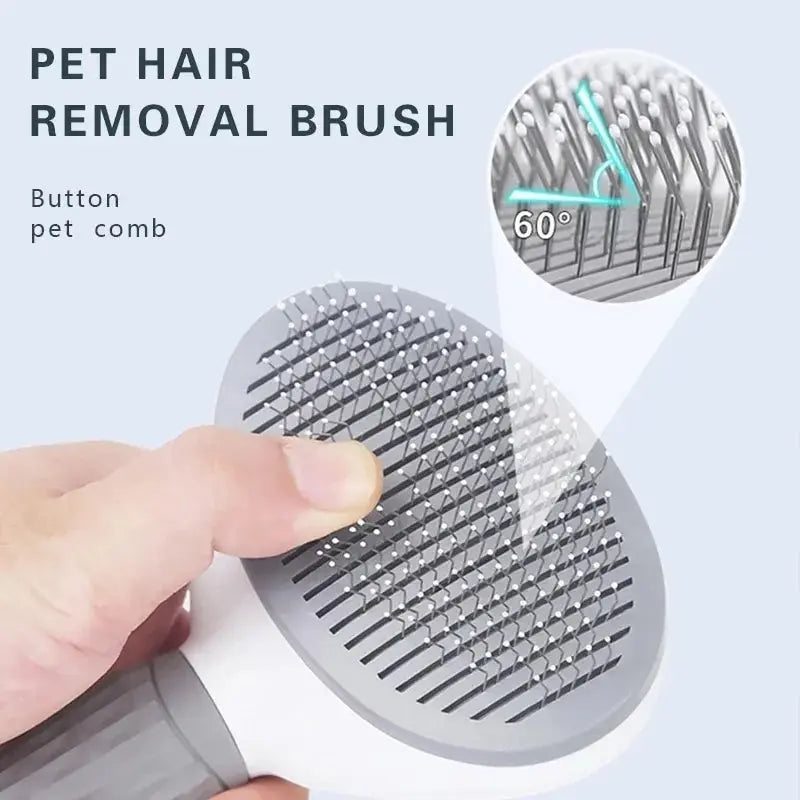 Self-Cleaning Pet Hair Removal Brush for Grooming