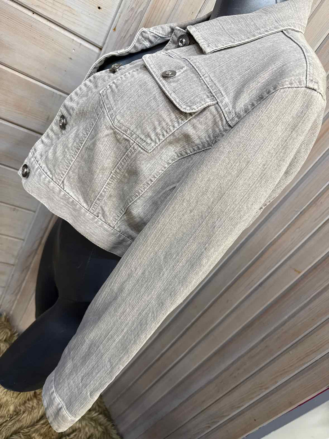 L - CATO Gray Denim Jacket