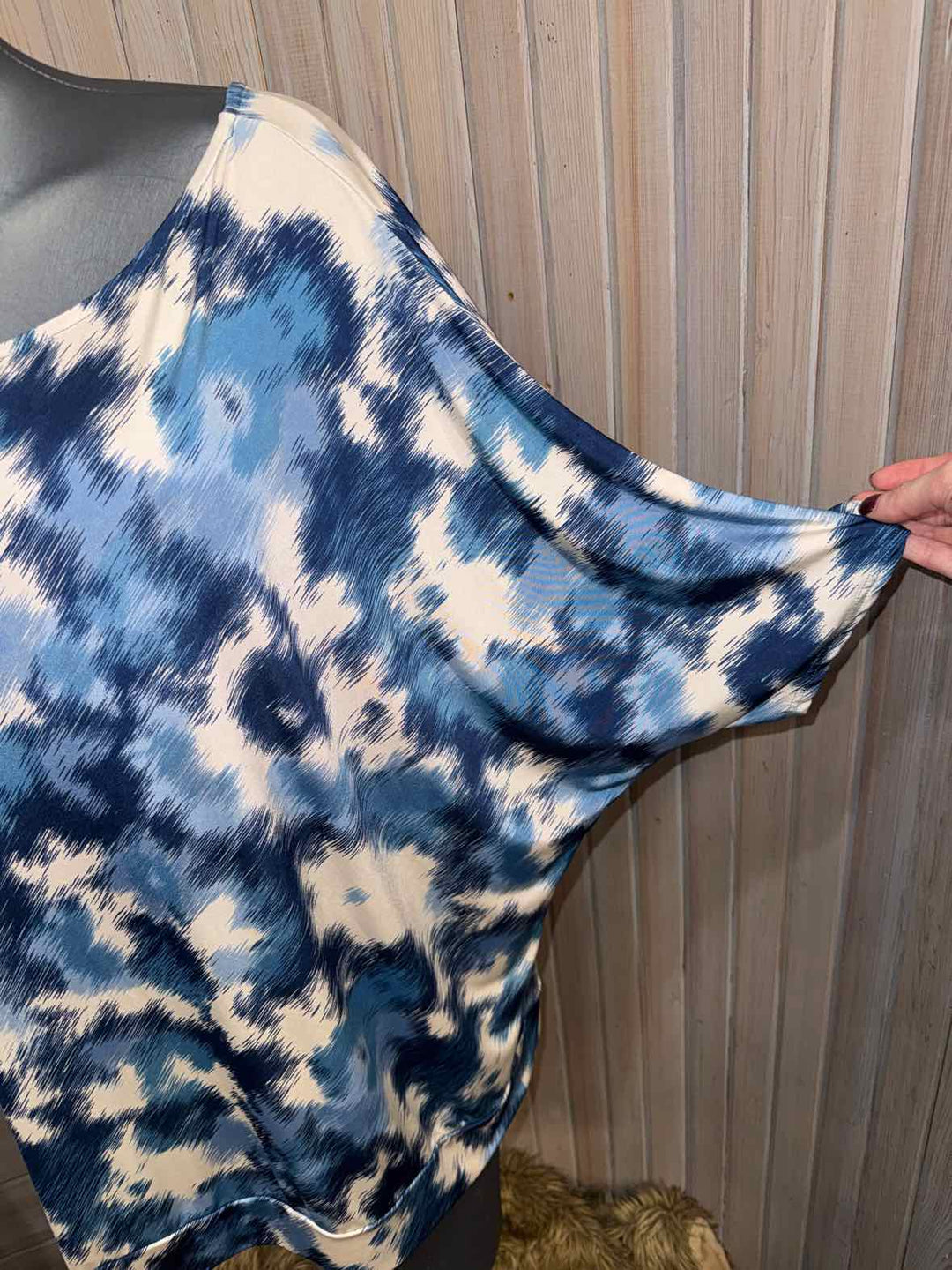 2X - white birch Bat Sleeve Top