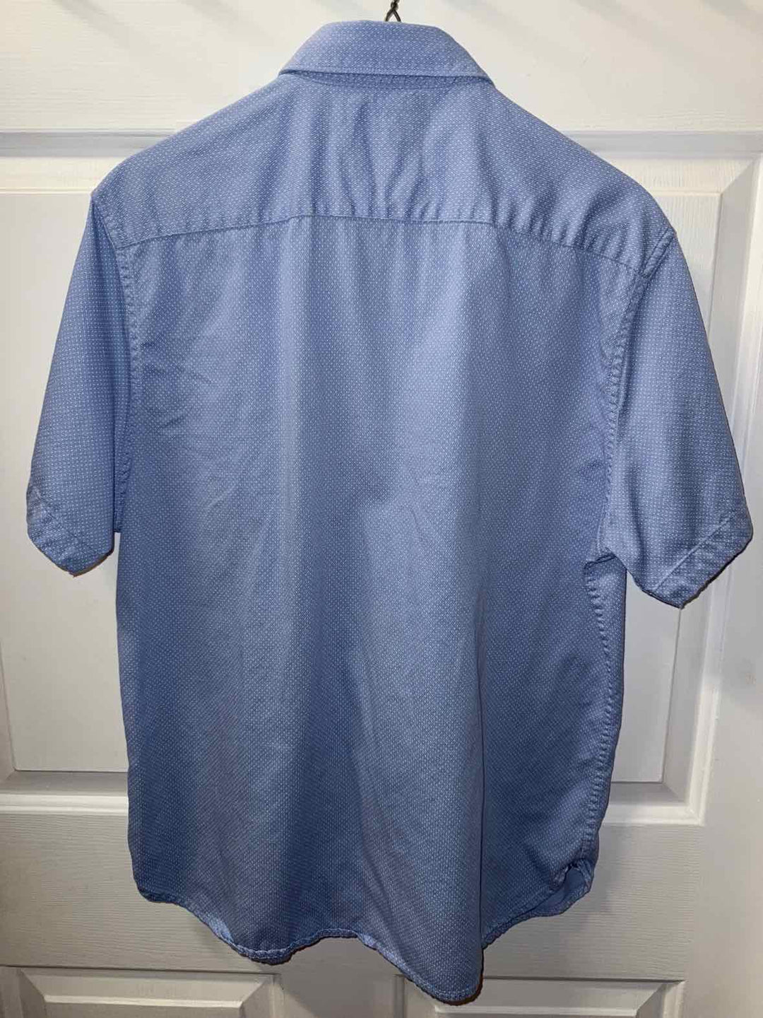 L - Denim & Flower Button Down Shirt