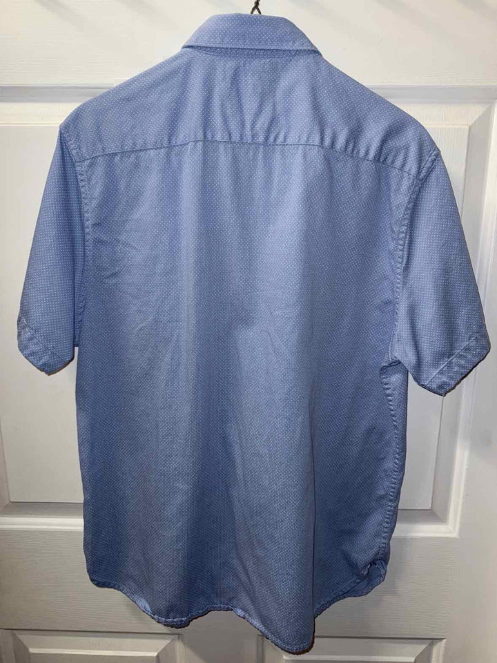 L - Denim & Flower Button Down Shirt