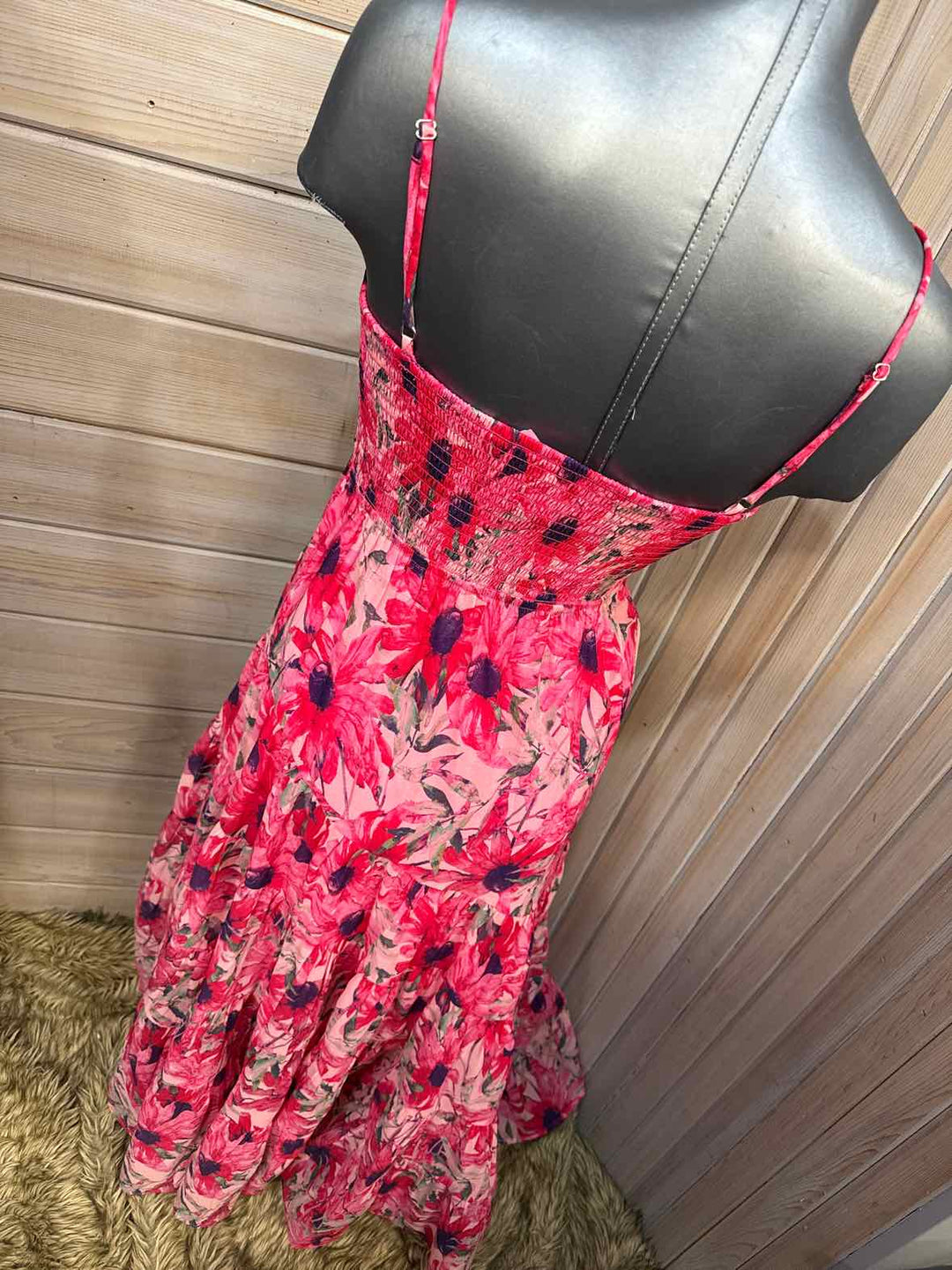 S - Pink Floral Dress