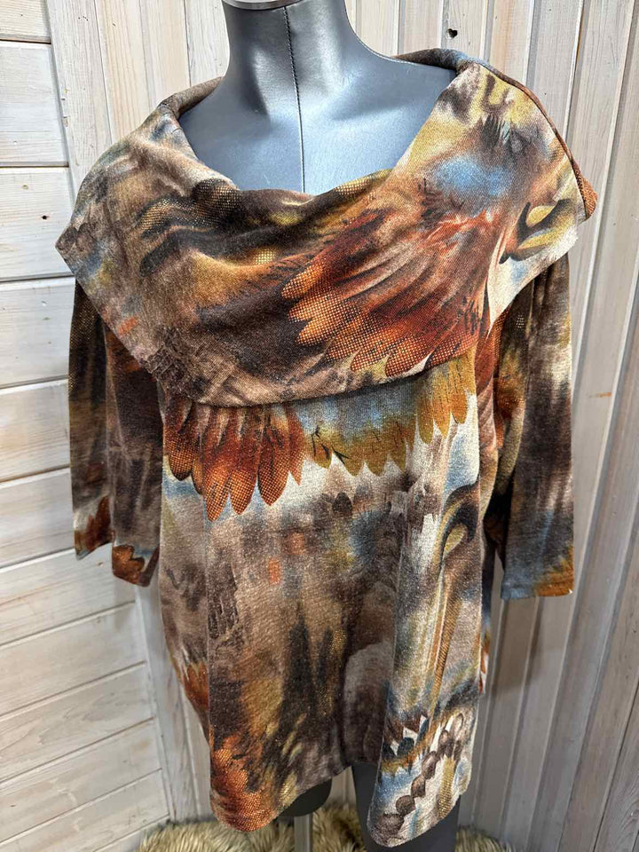 3X - CJ Banks Cowlneck Top