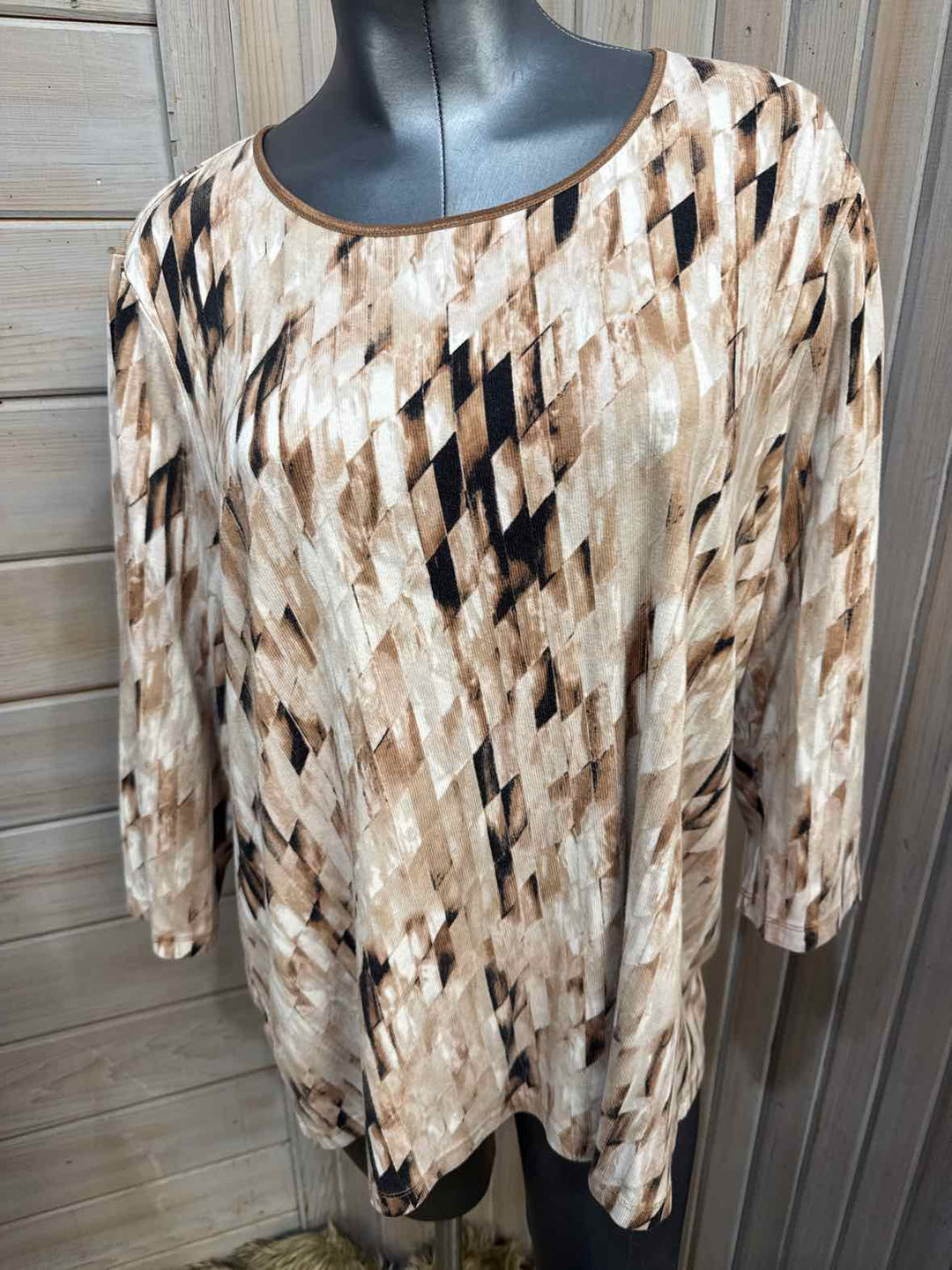 3X - JM Collection 3/4 Sleeve