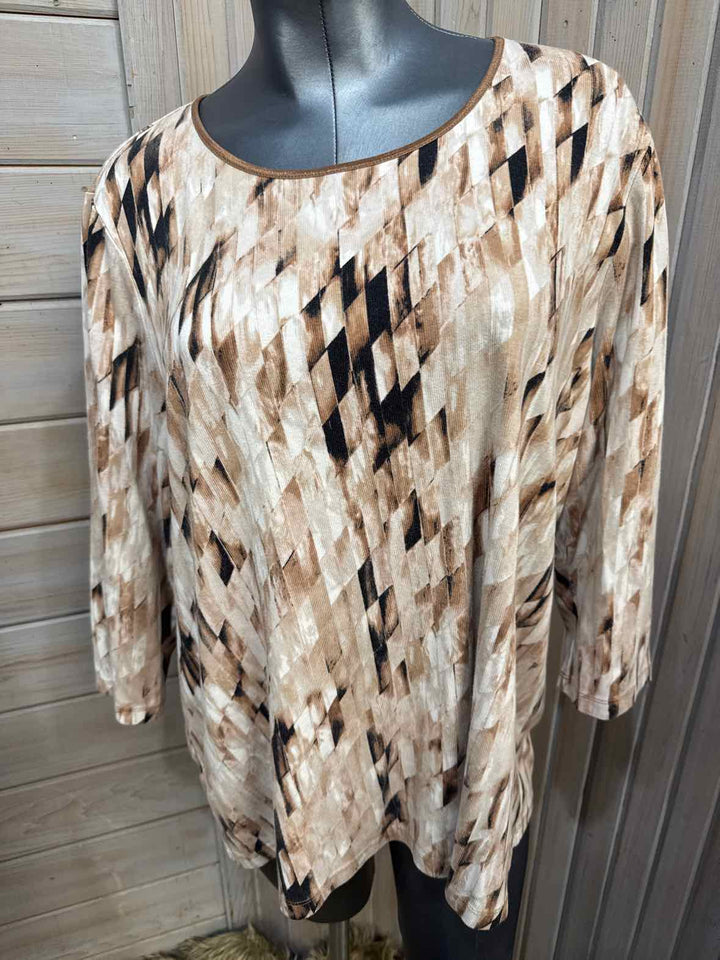 3X - JM Collection 3/4 Sleeve