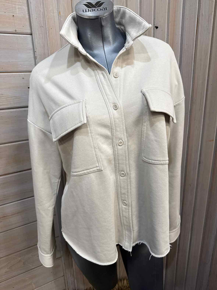 S - Blue Blush Shacket