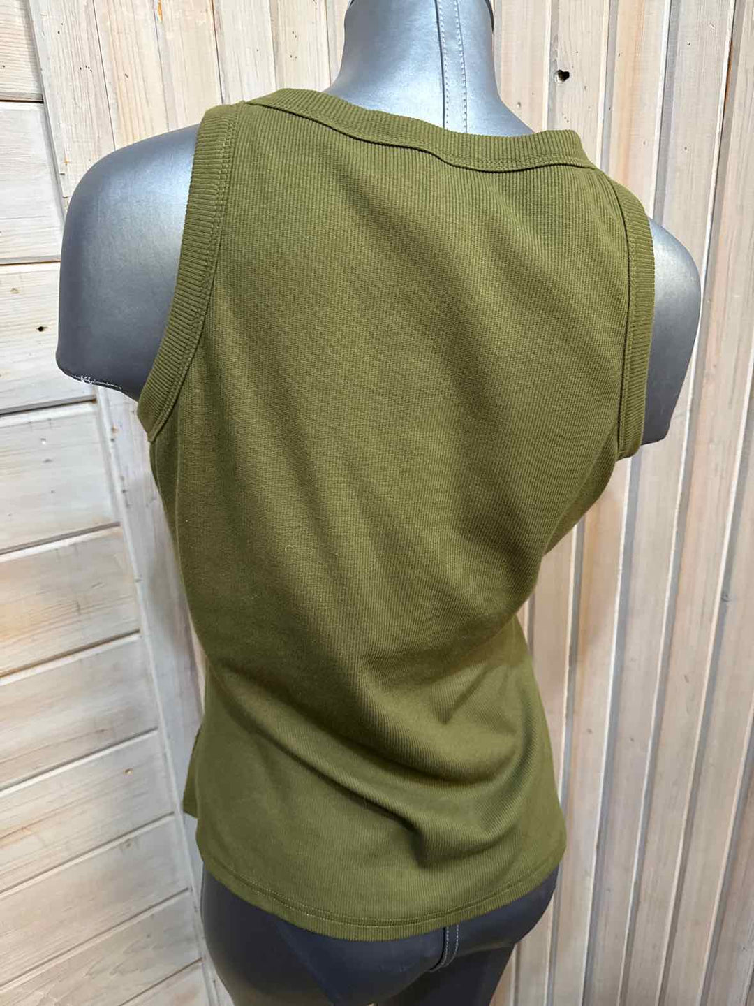 XL - Green Ribbed Tank