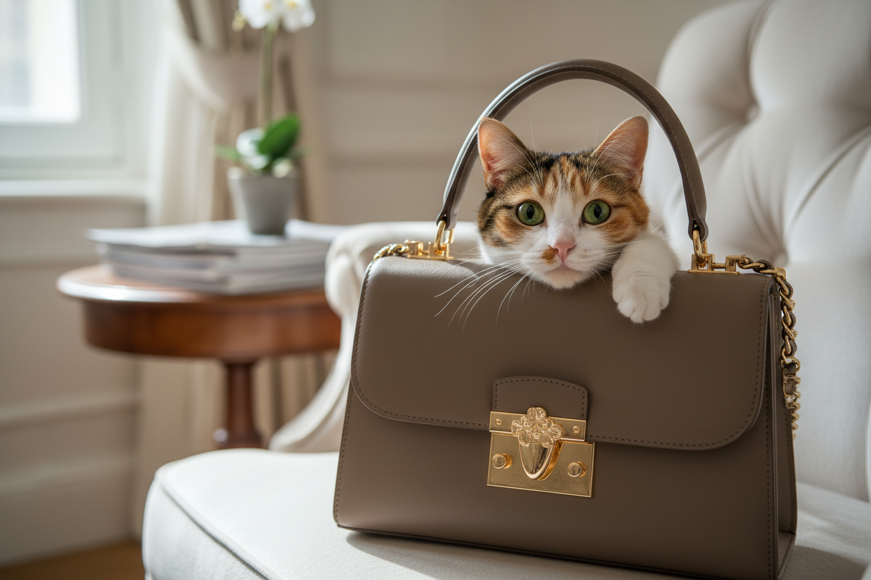 Cat in a purse
