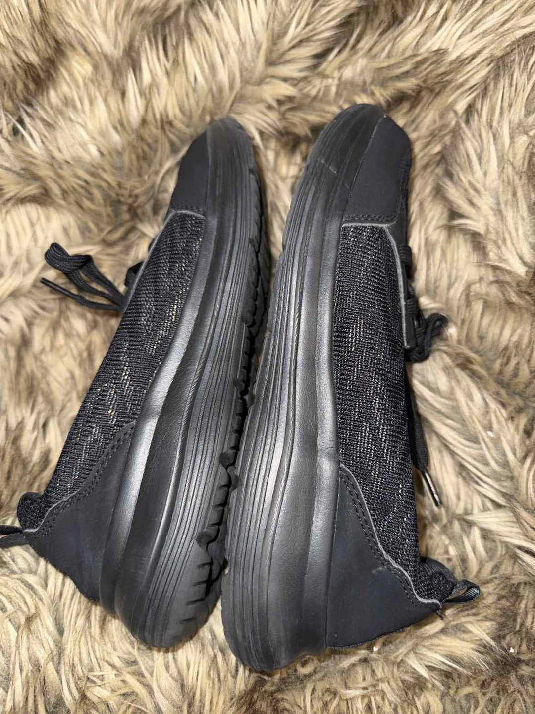 6.5 - Black Shimmer Sneakers